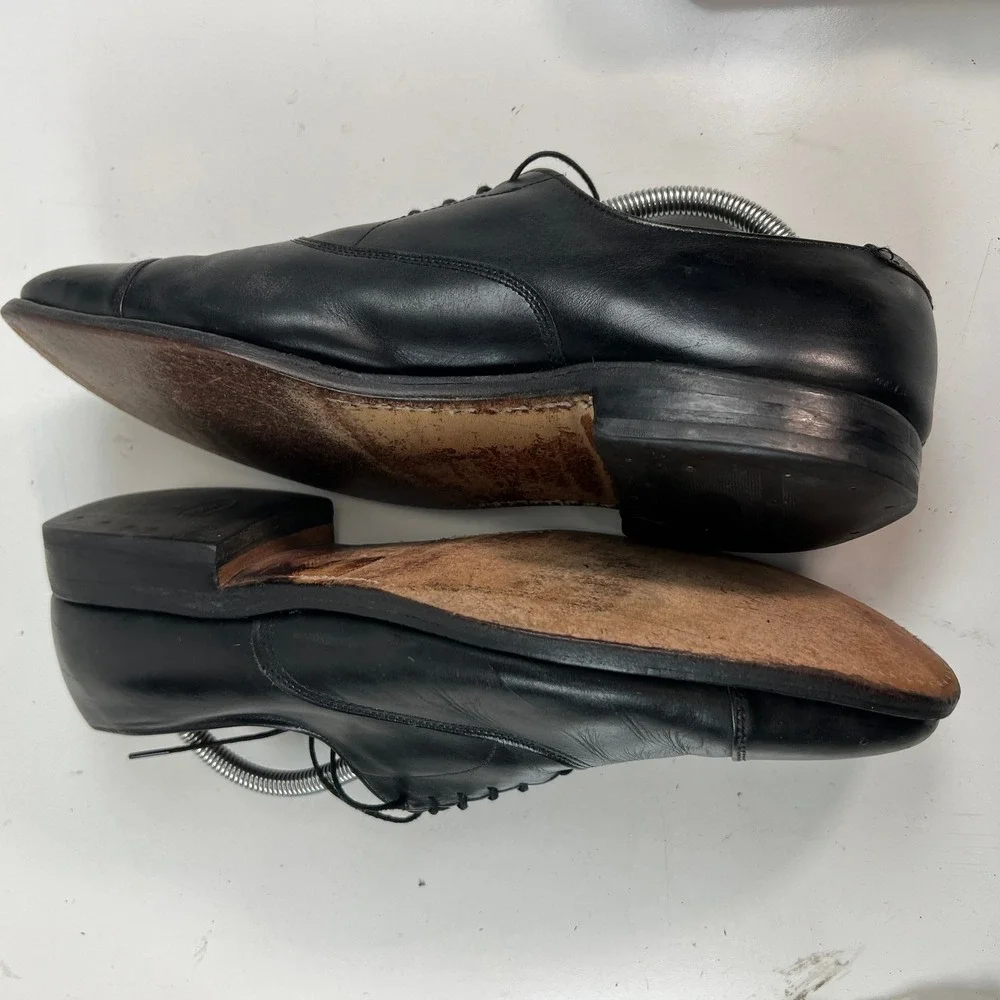 Allen Edmonds Park‎ Avenue Black Leather Cap Toe Oxford 10 B